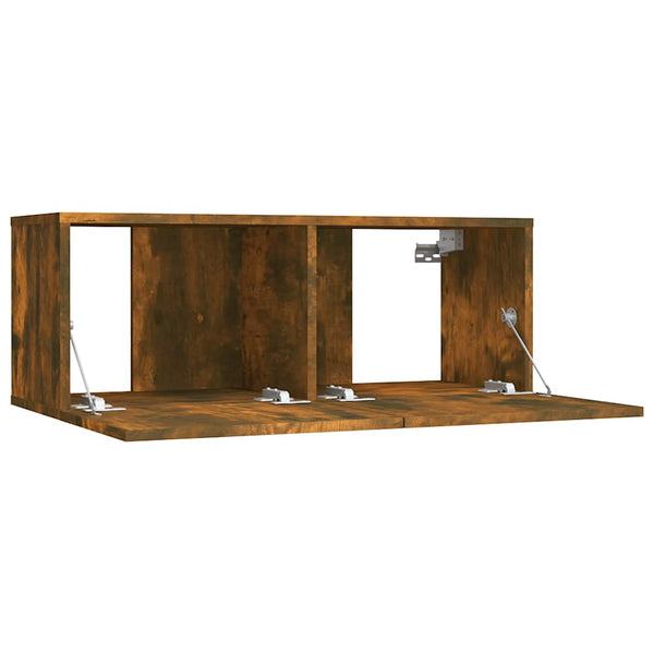 vidaXL TV Cabinet Smoked Oak 80x30x30 cm Engineered Wood
