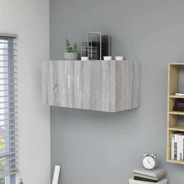 vidaXL Wall Cabinet Gray Sonoma 80x39x40 cm Engineered Wood