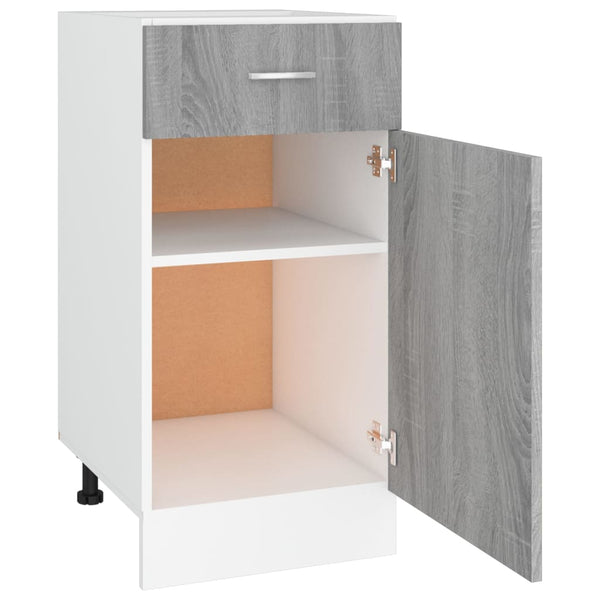 vidaXL Base Cabinet with Drawer Lyon Grey Sonoma 40x46x81.5 cm
