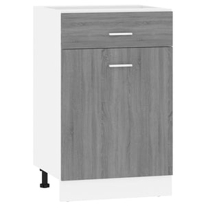 vidaXL Base Cabinet with Drawer Lyon Sonoma Gray 50x46x81.5 cm