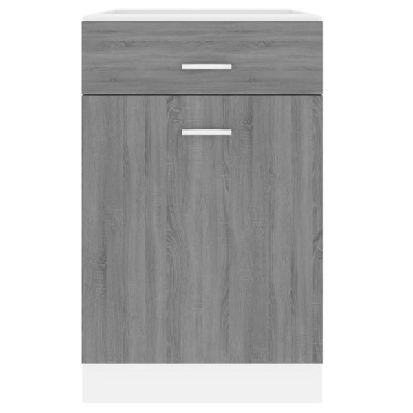 vidaXL Base Cabinet with Drawer Lyon Sonoma Gray 50x46x81.5 cm