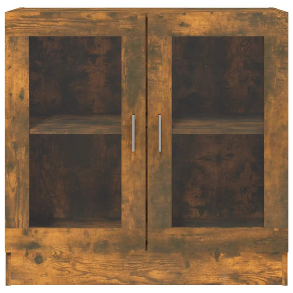 vidaXL Display Cabinet Smoked Oak 82.5x30.5x80 cm Engineered Wood
