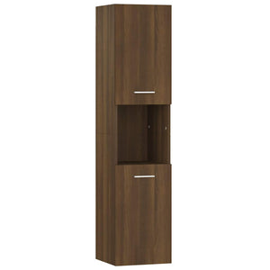 vidaXL Bathroom Cabinet Brown Oak Effect 30x30x130 cm Engineered Wood