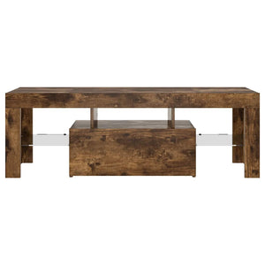 TV-Schrank mit LED Räuchereiche 120 cm