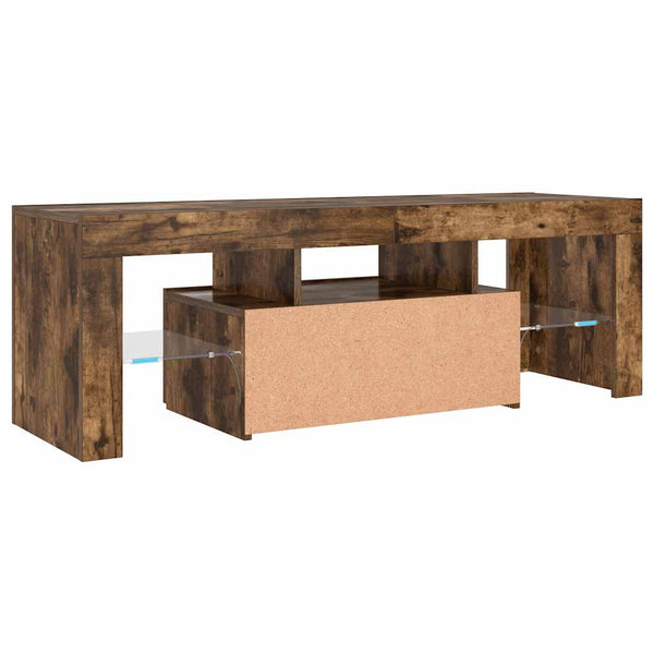 TV-Schrank mit LED Räuchereiche 120 cm