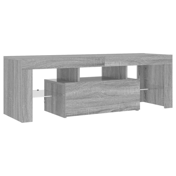 TV-Schrank mit LED Grau Sonoma 120 cm