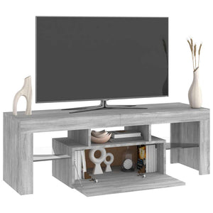 TV-Schrank mit LED Grau Sonoma 120 cm