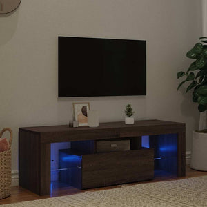 TV-Schrank mit LED Braun Eichen-Optik 120cm