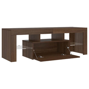TV-Schrank mit LED Braun Eichen-Optik 120cm