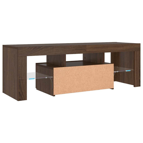 TV-Schrank mit LED Braun Eichen-Optik 120cm