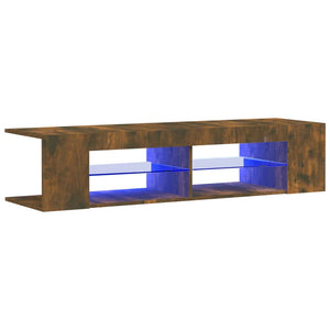 TV-Schrank mit LED Räuchereiche 135 cm