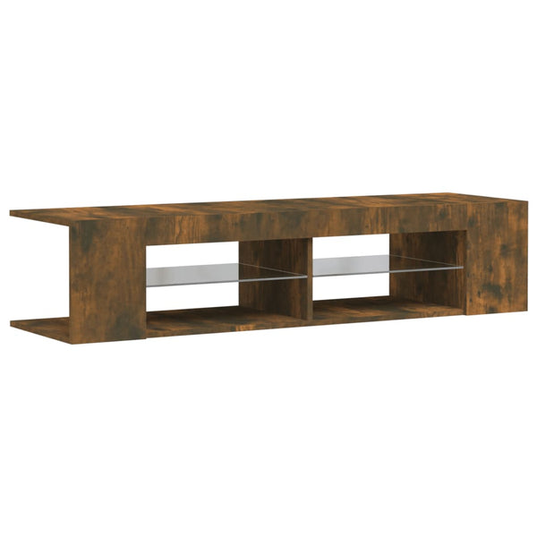 TV-Schrank mit LED Räuchereiche 135 cm