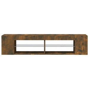 TV-Schrank mit LED Räuchereiche 135 cm