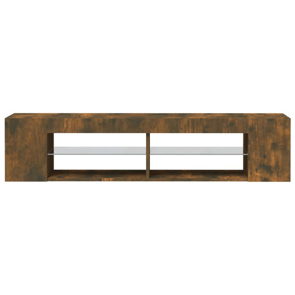TV-Schrank mit LED Räuchereiche 135 cm