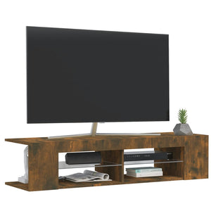 TV-Schrank mit LED Räuchereiche 135 cm