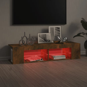 TV-Schrank mit LED Räuchereiche 135 cm