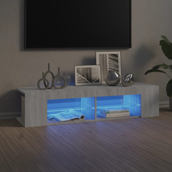 TV-Schrank Grau Sonoma mit LED