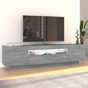 TV-Schrank mit LED Grau Sonoma 160 cm