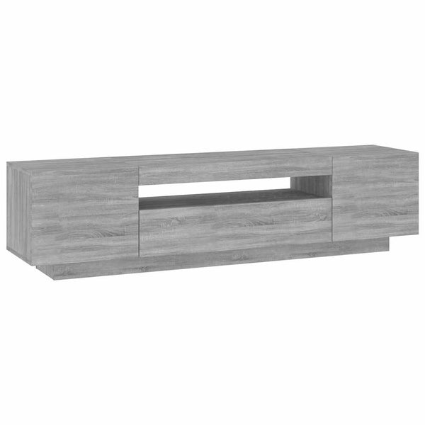 TV-Schrank mit LED Grau Sonoma 160 cm