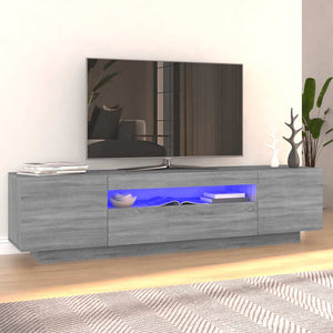 TV-Schrank mit LED Grau Sonoma 160 cm