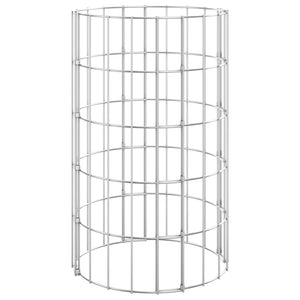 vidaXL Gabion Column Round Galvanized Steel Ø30x50 cm