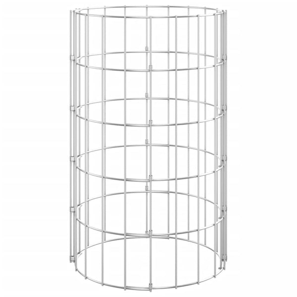 vidaXL Gabion Column Round Galvanized Steel Ø30x50 cm