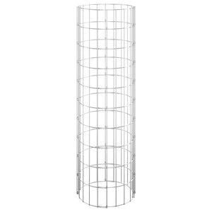 vidaXL Round Gabion Column Galvanized Steel Ø30x100 cm