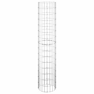 vidaXL Round Gabion Column Galvanized Steel Ø30x150 cm