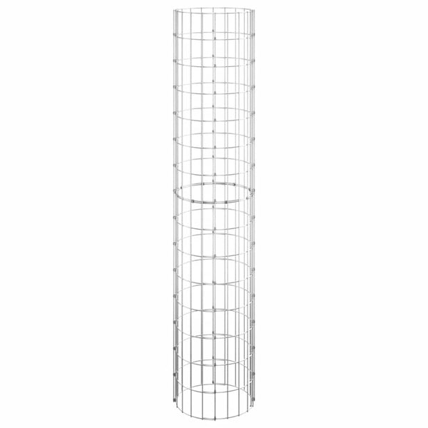 vidaXL Round Gabion Column Galvanized Steel Ø30x150 cm