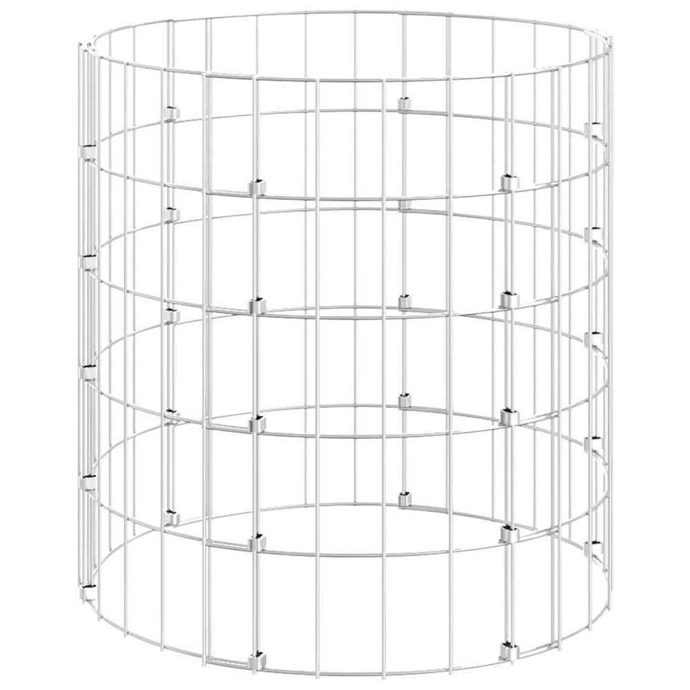 vidaXL Round Gabion Column Galvanized Steel Ø50x50 cm