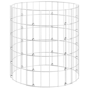 vidaXL Round Gabion Column Galvanized Steel Ø50x50 cm