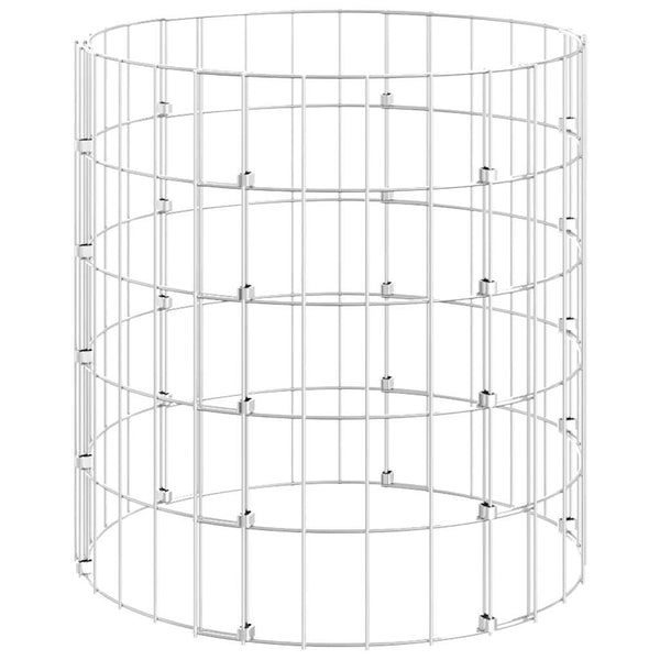 vidaXL Round Gabion Column Galvanized Steel Ø50x50 cm