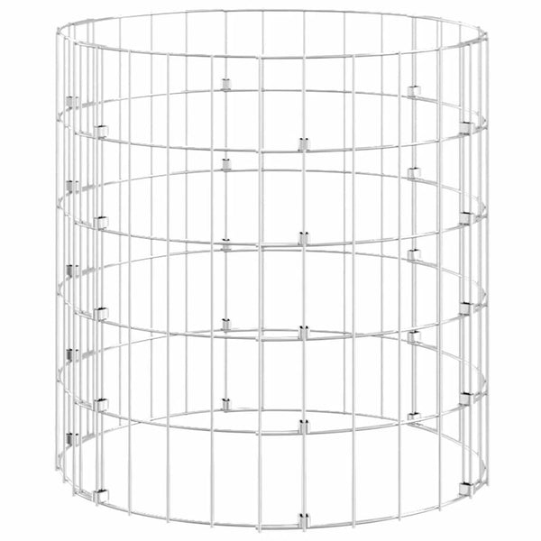 vidaXL Round Gabion Column Galvanized Steel Ø50x50 cm