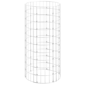 vidaXL Round Gabion Column Galvanized Steel Ø50x100 cm