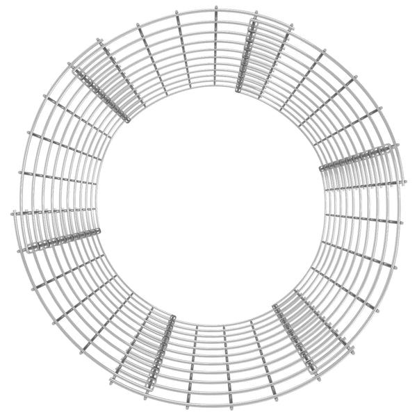 vidaXL Round Gabion Column Galvanized Steel Ø50x100 cm