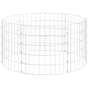 vidaXL Round Gabion Column Galvanized Steel Ø100x50 cm
