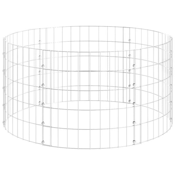 vidaXL Round Gabion Column Galvanized Steel Ø100x50 cm