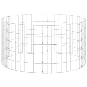 vidaXL Round Gabion Column Galvanized Steel Ø100x50 cm