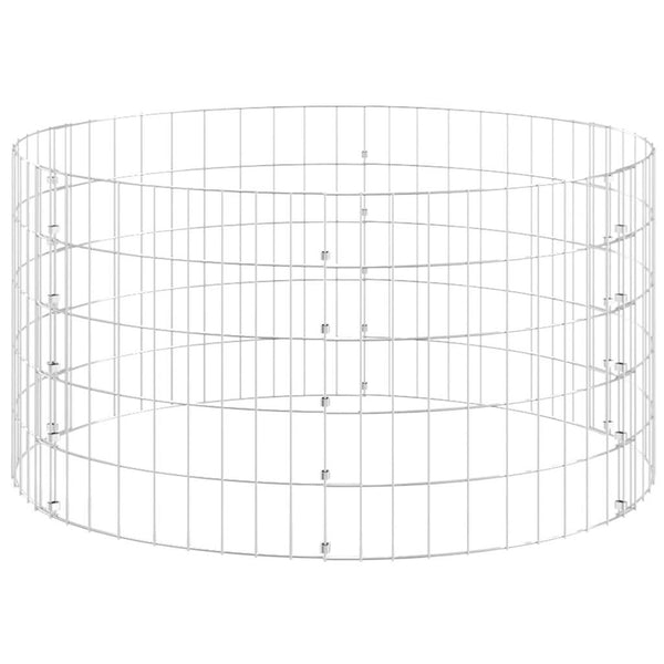 vidaXL Round Gabion Column Galvanized Steel Ø100x50 cm