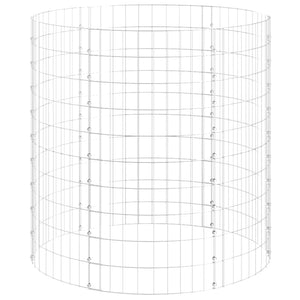 vidaXL Round Gabion Column Galvanized Steel Ø100x100 cm