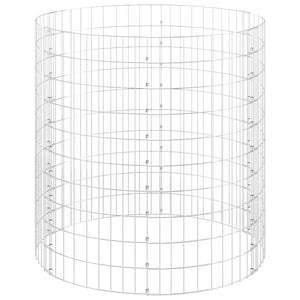 vidaXL Round Gabion Column Galvanized Steel Ø100x100 cm