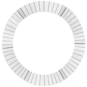 vidaXL Round Gabion Column Galvanized Steel Ø100x100 cm