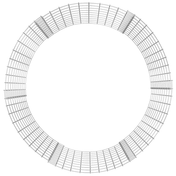 vidaXL Round Gabion Column Galvanized Steel Ø100x100 cm