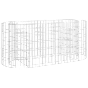 vidaXL Galvanized Iron Gabion Raised Garden Bed 120x50x50 cm