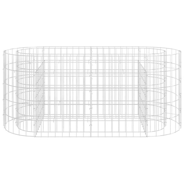 vidaXL Galvanized Iron Gabion Raised Garden Bed 120x50x50 cm
