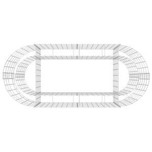 vidaXL Galvanized Iron Gabion Raised Garden Bed 120x50x50 cm