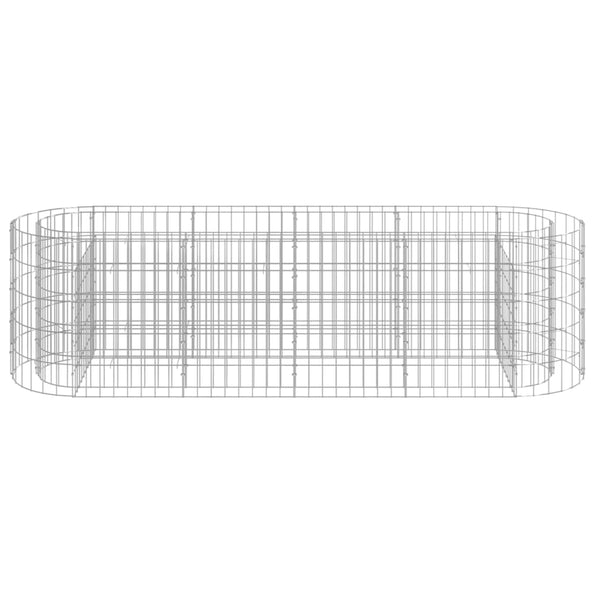 vidaXL Gabion Raised Garden Bed Galvanised Iron 190x50x50 cm