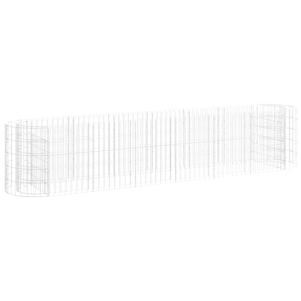 vidaXL Gabion Raised Bed Galvanized Iron 260x50x50 cm