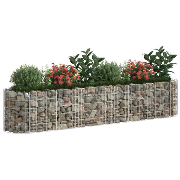 vidaXL Gabion Raised Bed Galvanized Iron 260x50x50 cm