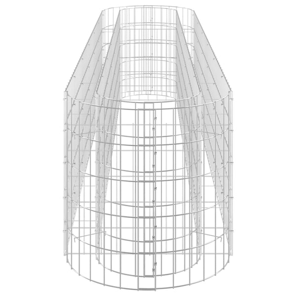 vidaXL Gabion Raised Bed Galvanized Iron 260x50x50 cm